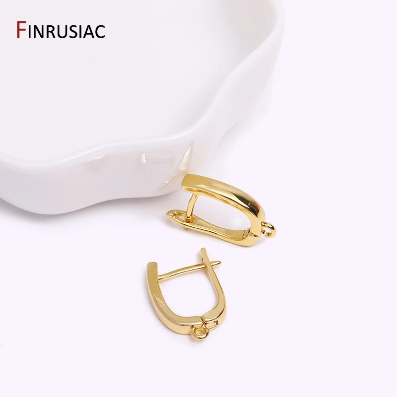 18K Gold Plated Earring Hooks, High Quality Women Earring Findings, DIY Earwire Earrings Jewelry Making Supplies Wholesale