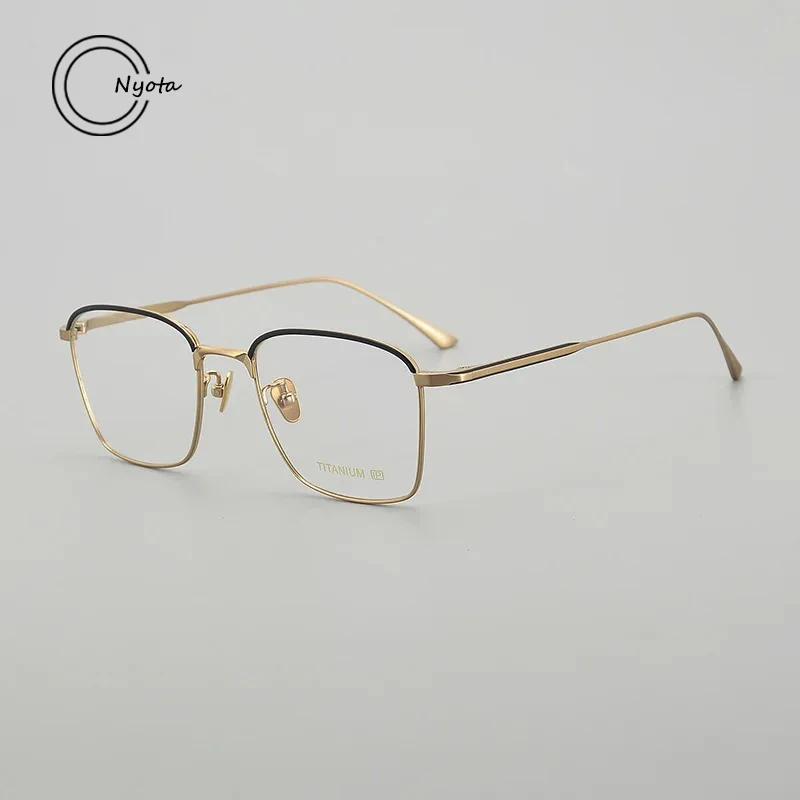 Fashion Square Pure Titanium Two-color Casual Glasses Frame Men Optical Eyeglasses Myopia Reading Women Personalized Eye Glasses