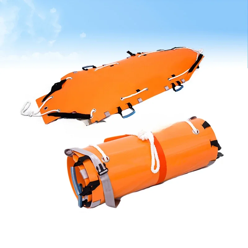 Multifunctional Roll Type Soft Stretcher, Blue Sky Rescue, Firefighting, First Aid, Mountain Folding, Simple Lifesaving