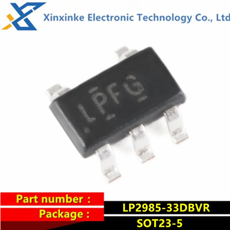 10PCS LP2985-33DBVR SOT-23-5 Mark:LPFG LDO Voltage Regulators 150-mA Low-Noise 1.5% tolerance Power Management ICs Brand New