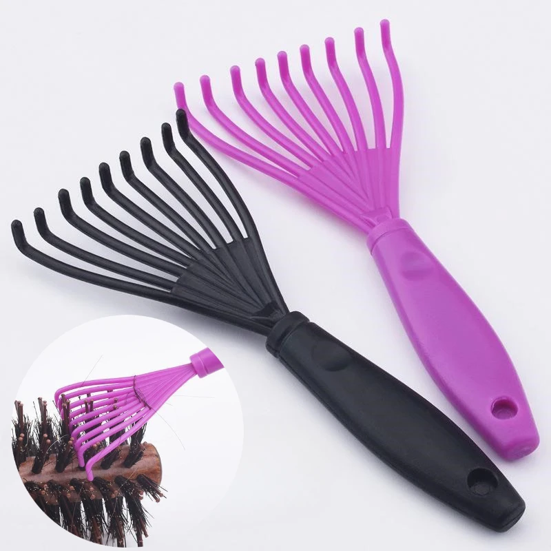 Comb Hair Brush Cleaner Plastic Handle Cleaning Brush Remover Embedded Beauty Tools Cleaning Products Cleaning Supplies