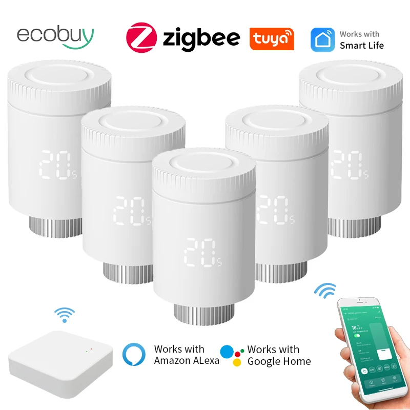 

Tuya Zigbee 3,0 термостатический клапан радиатора умный термостат клапан радиатора подключенные термостатические клапаны Alexa Google Home
