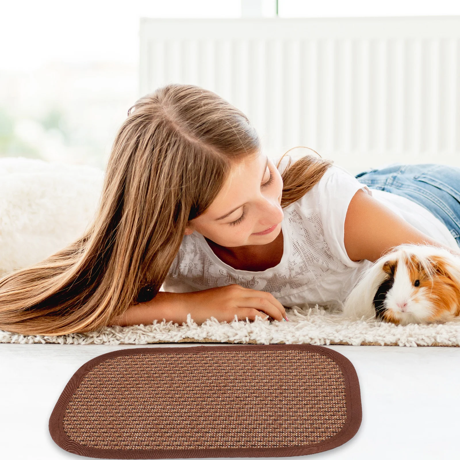 

Rabbit Cooling Pad Summer Breathable Hamster Sleeping Mat Comfortable Small Pet Cooling Mat Small Hamster Bed Rat Summer Pad