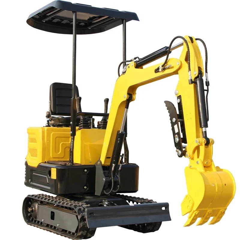 Mini Escavatore 1-Ton 2000lbs 13.5HP Mini Digger piccolo escavatore Baldacchino Meccanico Pollice Spedizione Gratuita