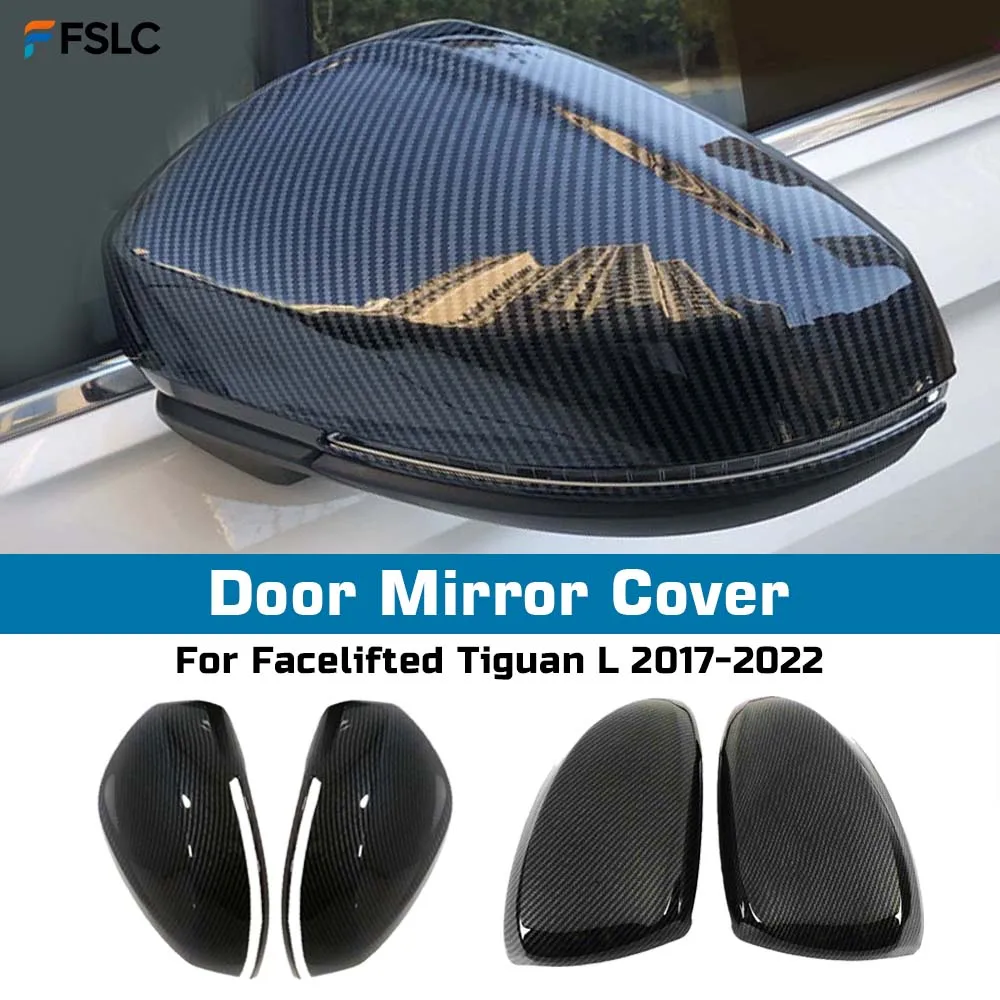 

⭐Genuine⭐ Car Decoration Carbon Fiber Door Mirror Cover For Facelifted Tiguan L 2017-2022 Car Rearview Accessories Styling