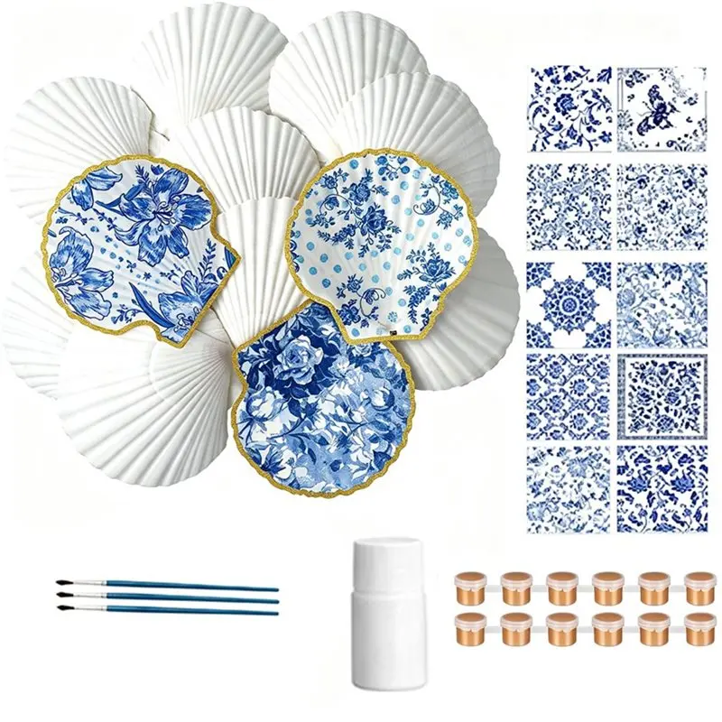 PHFU-Scallop Shells 12 Set For Crafts 4