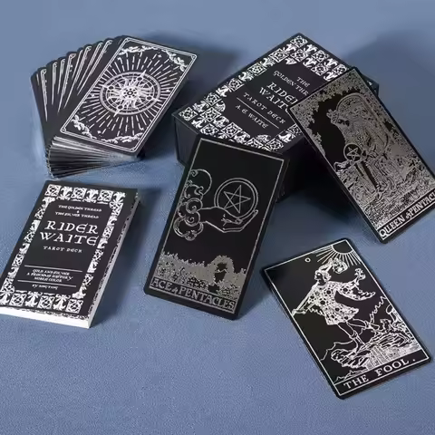 The Golden/Silver cRider Waite Tarot Deck 78 Pcs Cards By A.E. WAITE 12*7cm