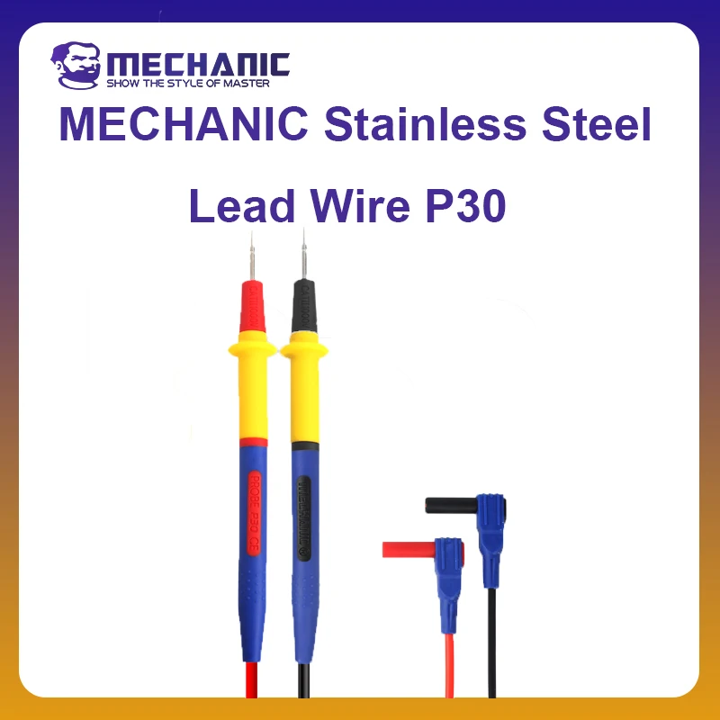MECHANIC OFFICIAL Stainless Steel Lead Wire P30 Stainless Steel Pen Tip Probe Test Pen For Digital Multimeter Mobile Phone Repai
