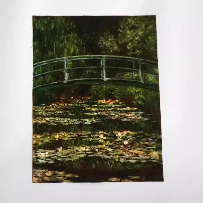 DIY Sewing Patchwork Oil Painting Hand Dyed Assorted Cotton Canvas Printed Quilt Home Textile Decor Fabric 15x20cm