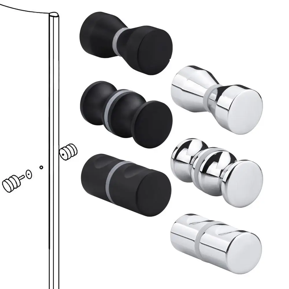 Glass Door Handle 30mm Single Hole Small Knob Display Cabinet Wardrobe Drawer Aluminum Alloy Door Handle For 6~16mm Thick Glass