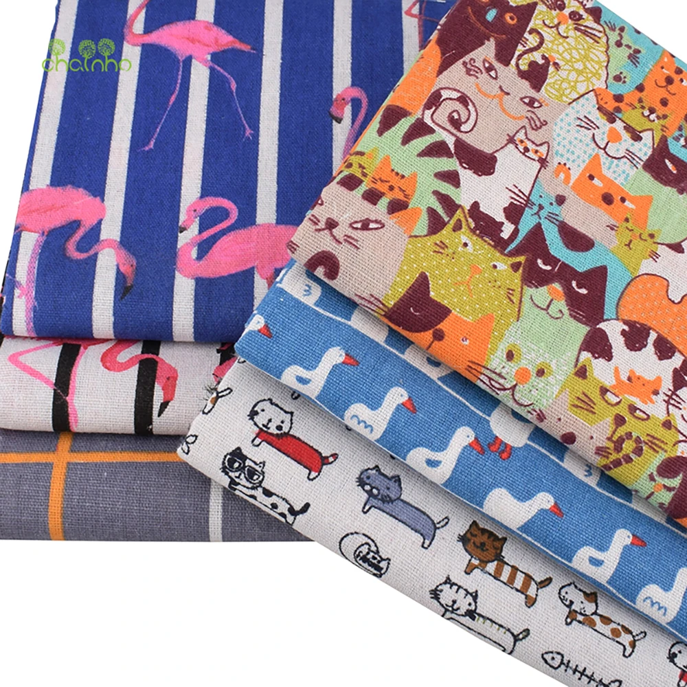 Chainho,Printed Cotton Linen F - Sewing Geotextile Fabric recension och pris