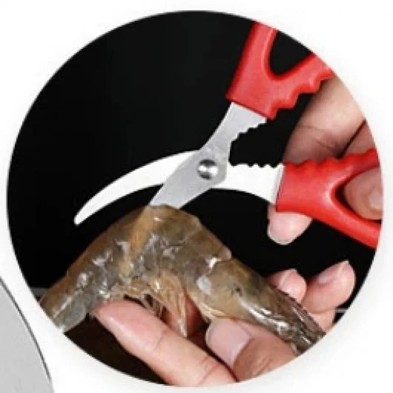 

Kitchen Scissors Shrimp Elbow Peeler Seafood Food Lobster Cut Crab Line Seafood Tools