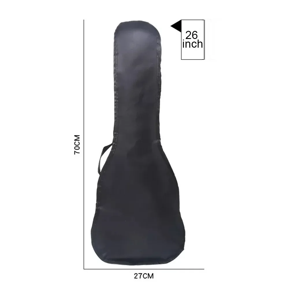 21/23/26 Inch Black Ukulele Waterproof Guitar Cover Gig Bag Soft Case Bag Single Shoulder Backpack With Adjustable Strap