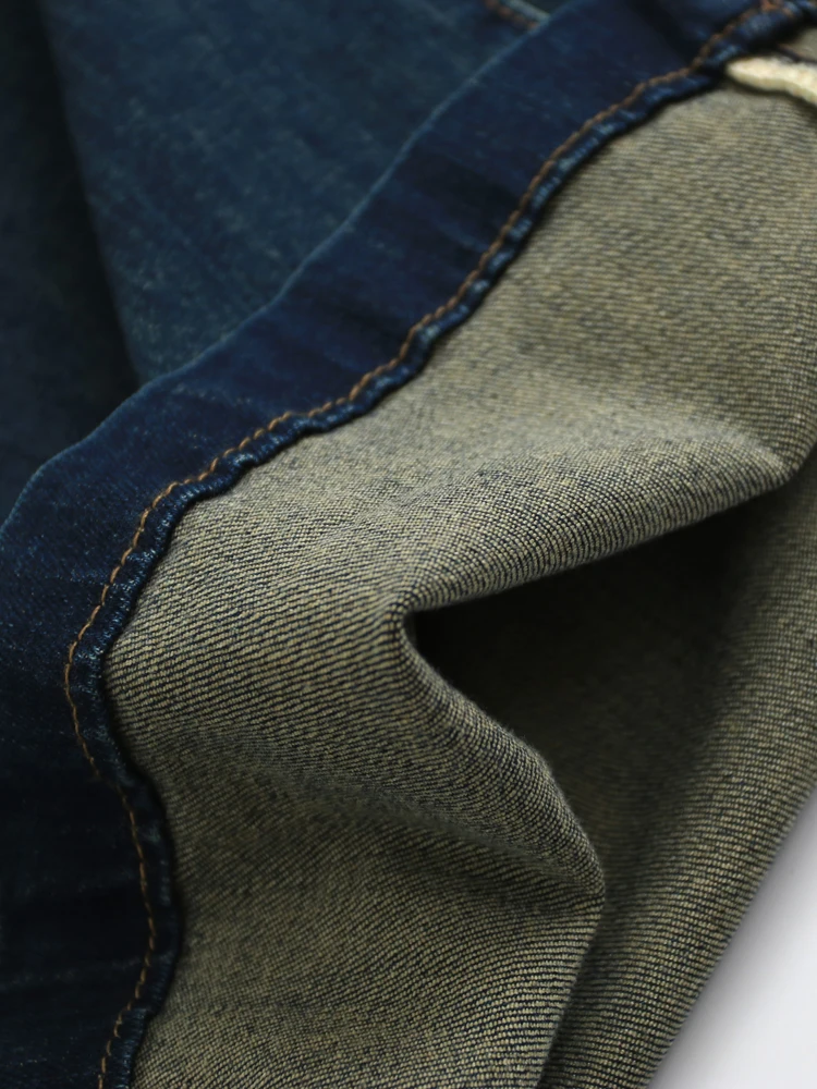High Waist Wide Leg Jeans Women's Slimming Bootcut Pants Long Length Loose Fit Denim Trousers Soft Blue Color Block Pants
