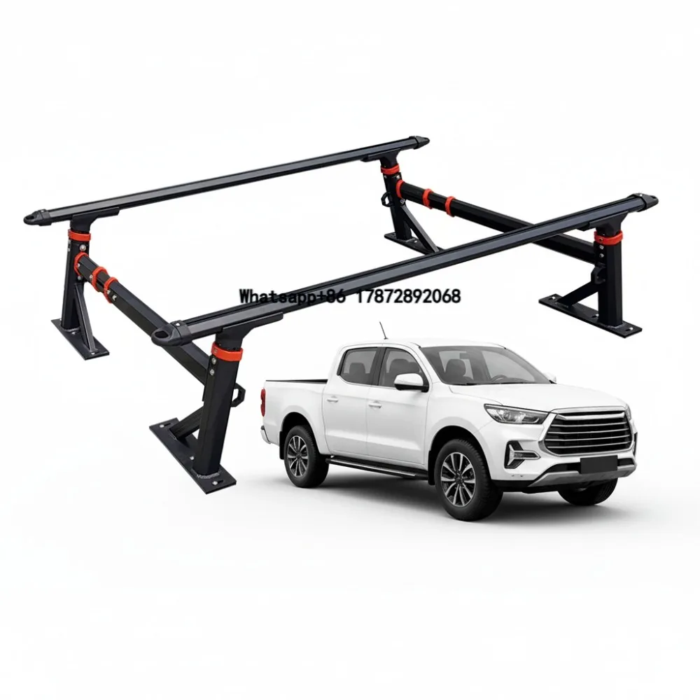 Barra Antivuelco Universal de Aluminio Ajustable, Barra de Protección para Camioneta, Soporte para Cama de Camioneta, Carpa de Techo, Capacidad de 300 kg, Sin Perforación, para Silverado Colorado