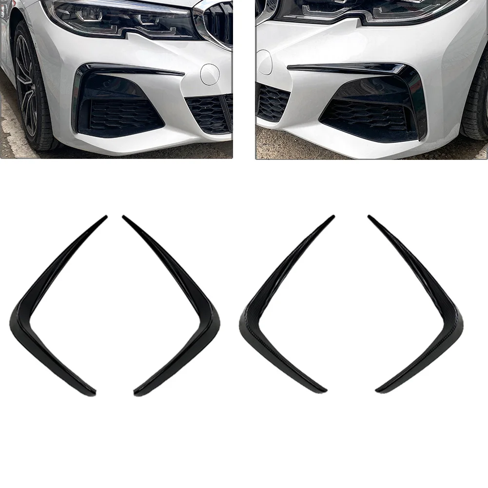 

2x Car Front Fog Lamp Frame Decoration Trim For BMW 3 Series G20 M-Sport Bumper 2019 2020 2021 2022