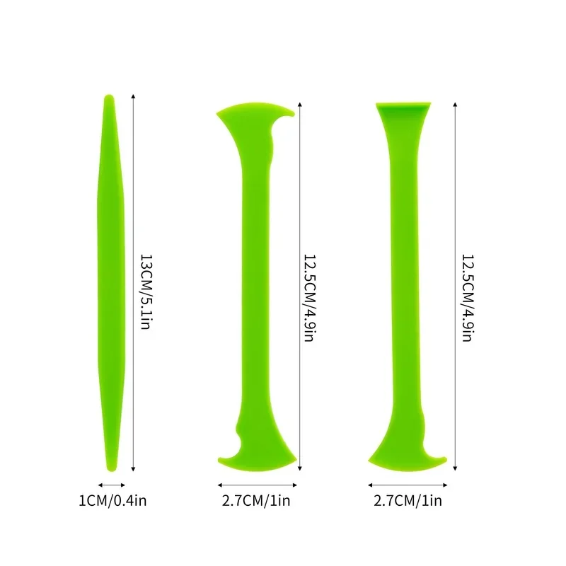 3Pc Micro Stick Squeegee Set for Vinyl Car Wrap Window Tinting Corner Scraper Curves Slot Gap Edge Tucking Film Wrapping Tool