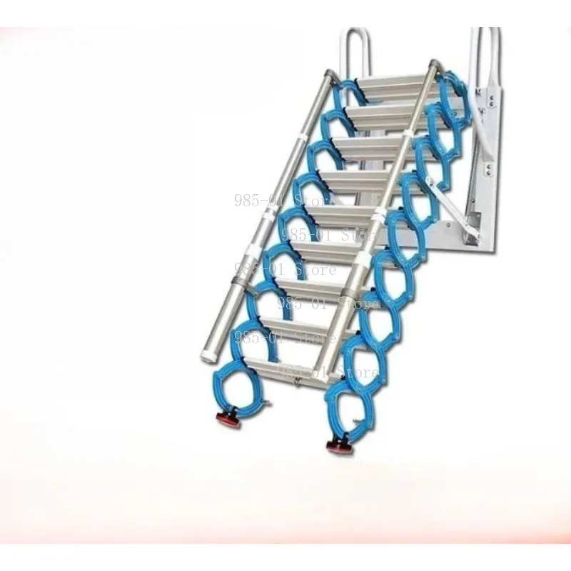 Hidden Foldable Attic Ladder, Indoor Retractable Lift Stairs for Household Loft Access