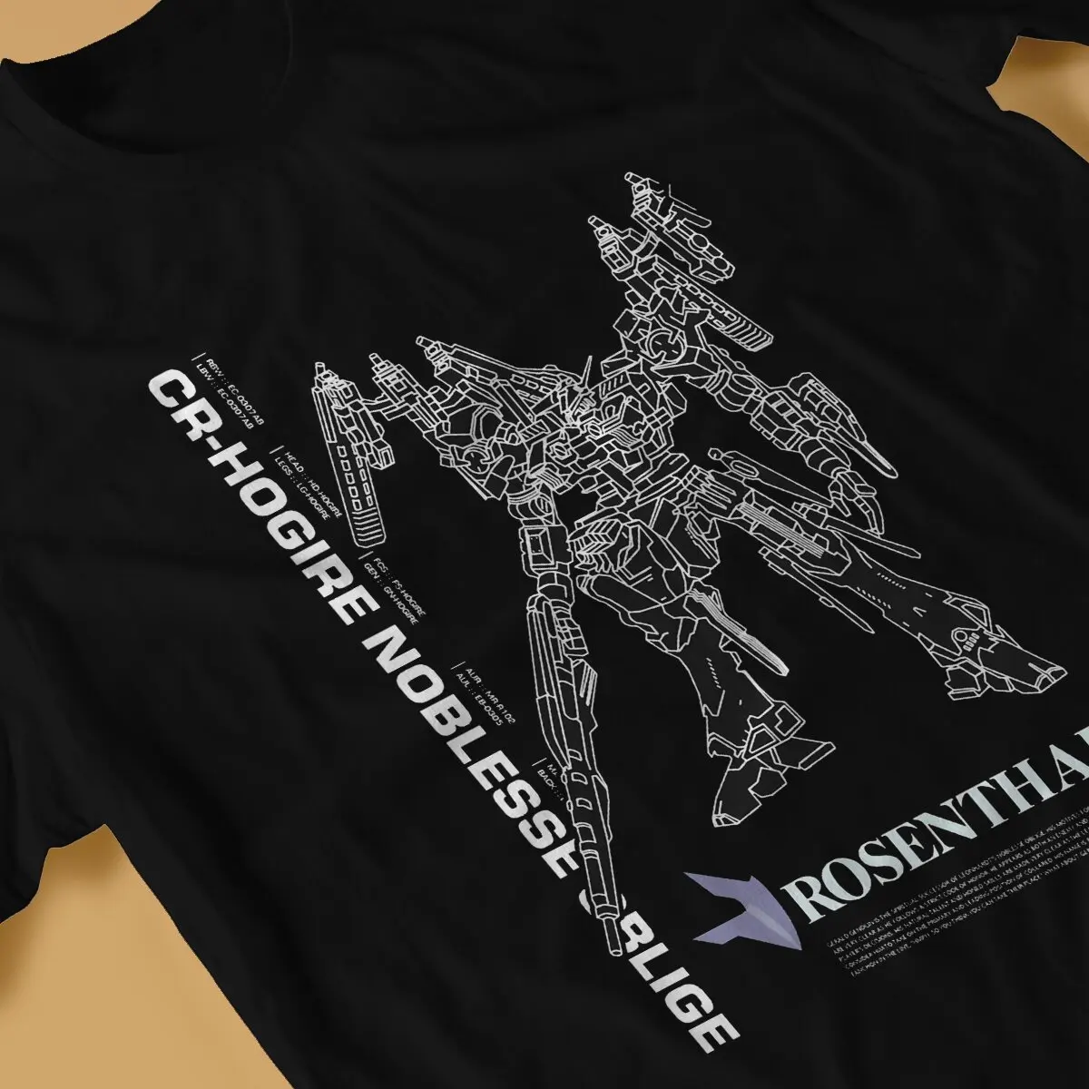 T-shirty z motywem crosenthal Mech męskie bawełniane nowatorskie T-shirty z okrągłym dekoltem w kształcie koszulki z krótkim rękawem