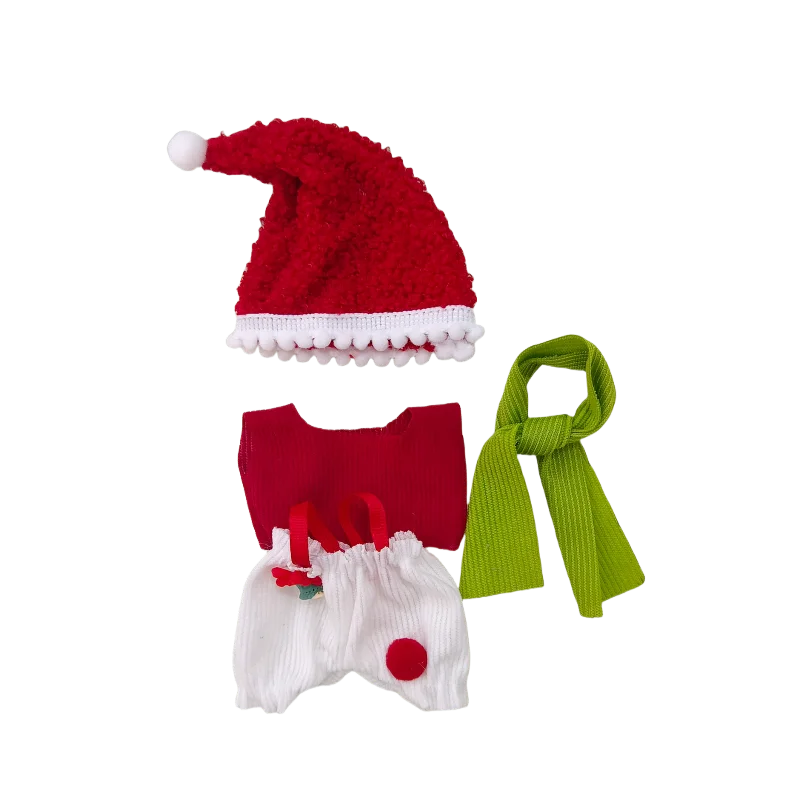 لعبة دمية عيد الميلاد جو زي تغيير مجموعة ملابس لابوبو هدايا سانتا كلوز العصرية والمتعددة الاستخدامات