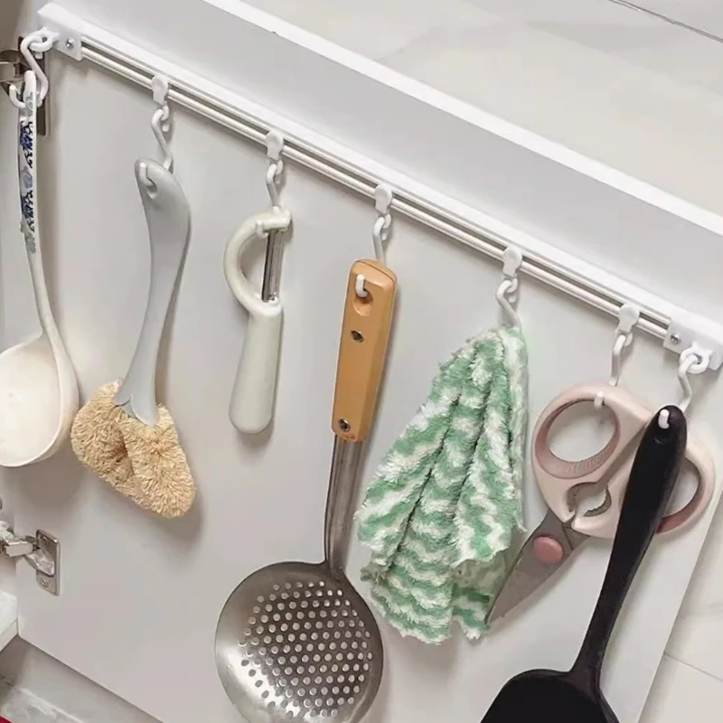 Kitchen Utensil Rack Bedroom Wall Rack Rai Oraanizer Space Saving Kitchen Wall Hooks Pan Pot Hangers Adhesive Utensil Hangel