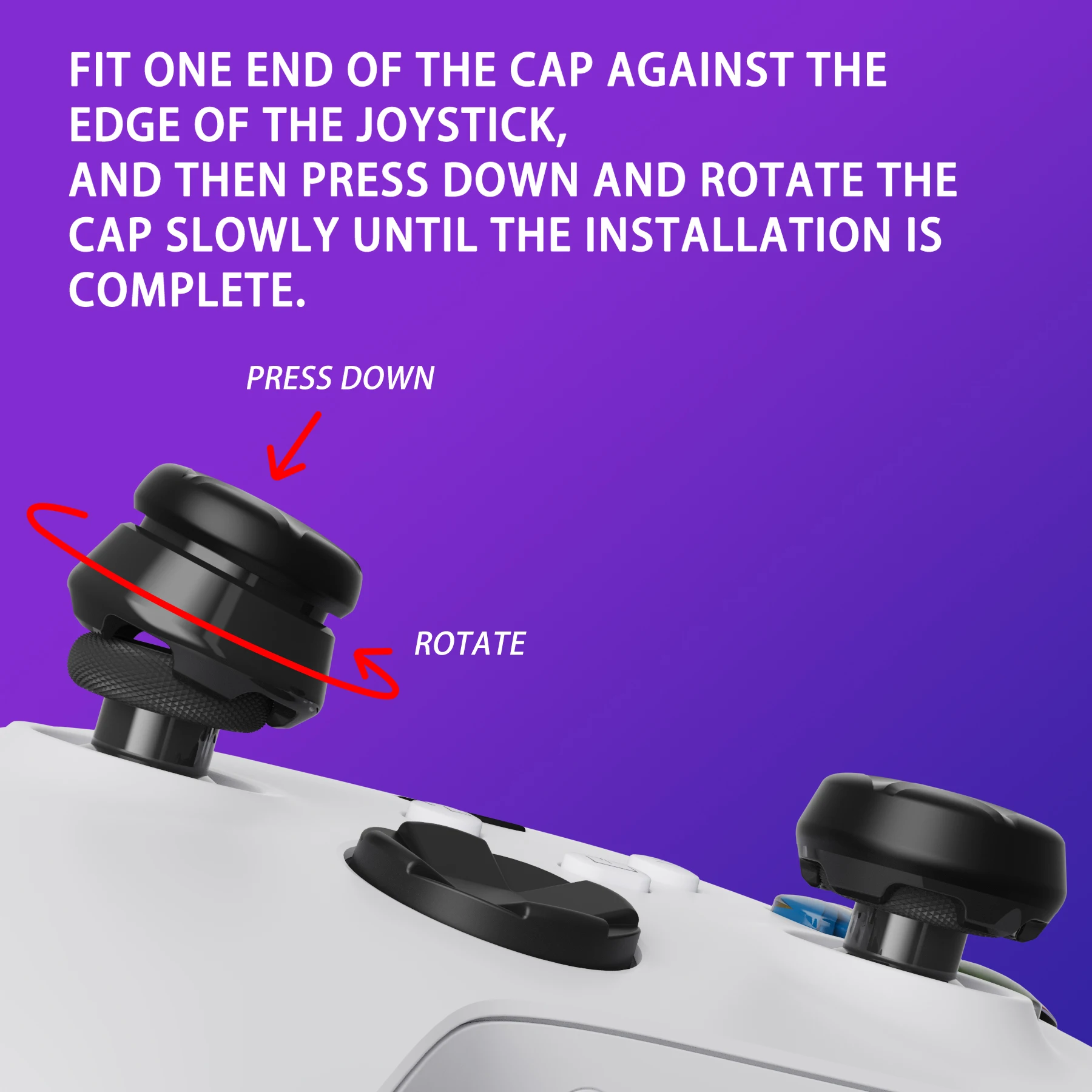 Przedłużacz drążka PlayVital Thumbs Pro RAZOR do kontrolera Xbox Core, nakładki na joystick do kontrolera Xbox One - 4 kolory