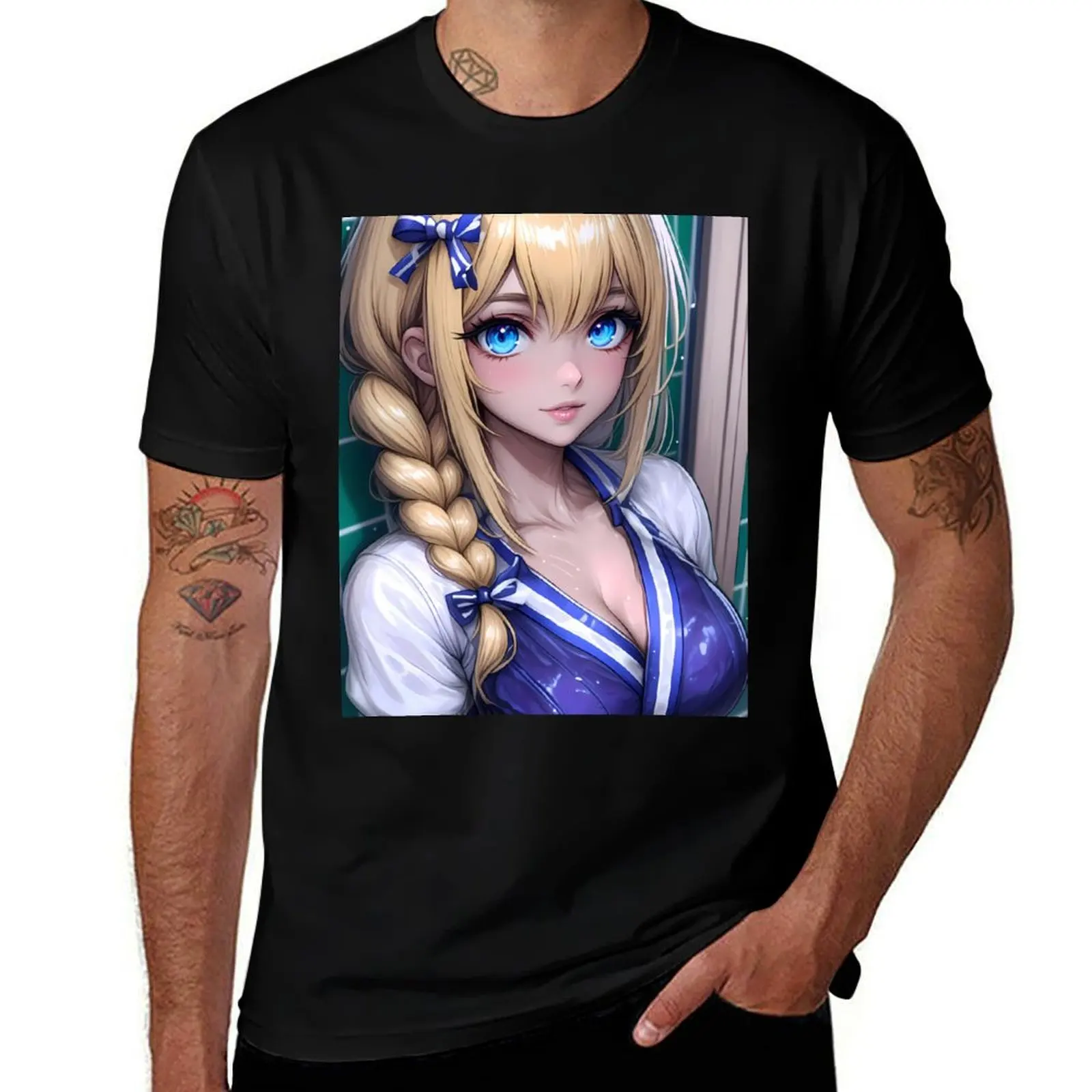 Camiseta Sword Alice Zuberg SAO Steamy Locker Wet Attire de gran tamaño, camisa de verano, camisetas de moda coreana para hombre