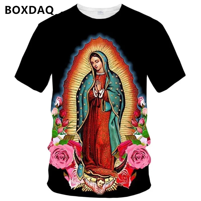 Virgin Mary's Fashion Men's/Women T-Shirts Summer Casual 3d Print T Shirt O-Neck Short Sleeve Oversized Tee Men Clothing