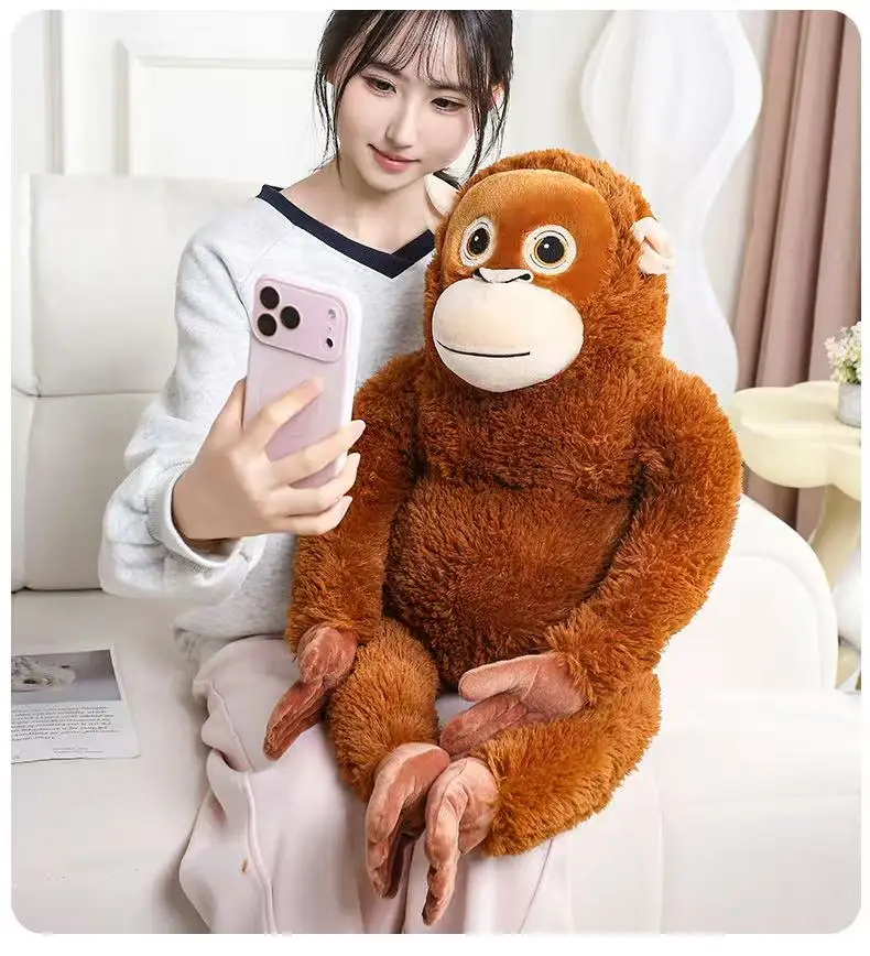Neueste Simulierte Kuschel-Gorilla-Puppe Kawaii Plüschtier-Figur Cartoon-Anime Niedliches Kinder-Geburtstags- und Feiertagsgeschenk – Detail 7