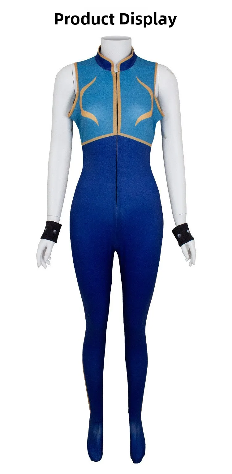 بدلة ستريت فايتر 6 تشون لي التأثيرية، أداء المسرح الضيق، أزياء الهالوين الشاملة، زي اللعبة التقليدية