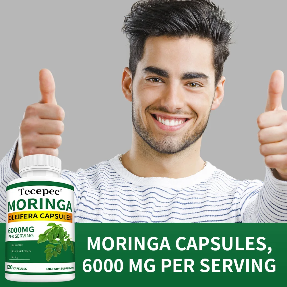 Capsules de Moringa naturelles, Johanna in Vitamines, Minorganisateur et Anti-continuité, Soutient la santé du cœur et du cerveau, Équilibre Recyclage de l'énergie