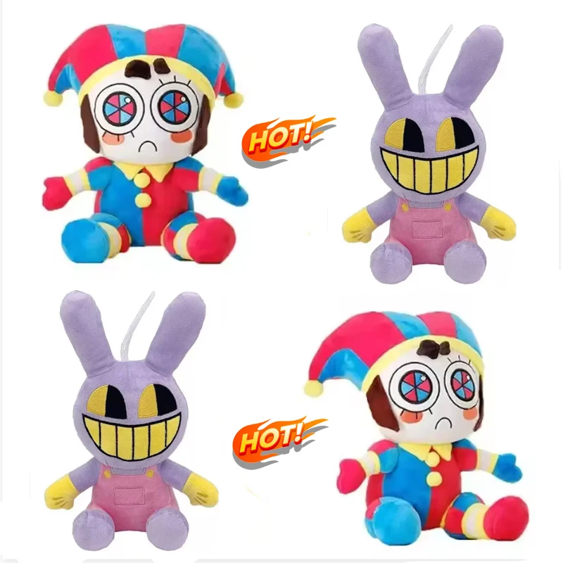 Hot The Amazing Digital Circus Pomni Jester Clown Plush Toy Soft Stuffed Cartoon Doll Home Decor Throw Pillow For Adult Gift - view 4