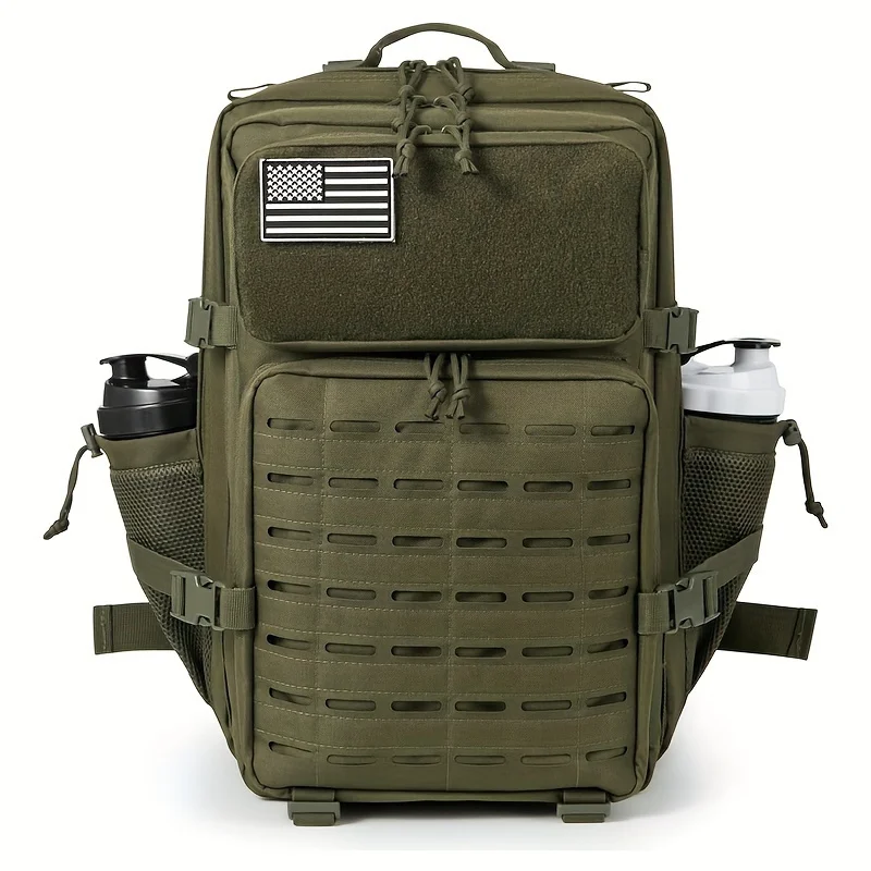 11.89gal Waterproof Pack Rucksack 3 Day Bug Out Bag, Includes Two Flags And Two Carabiner