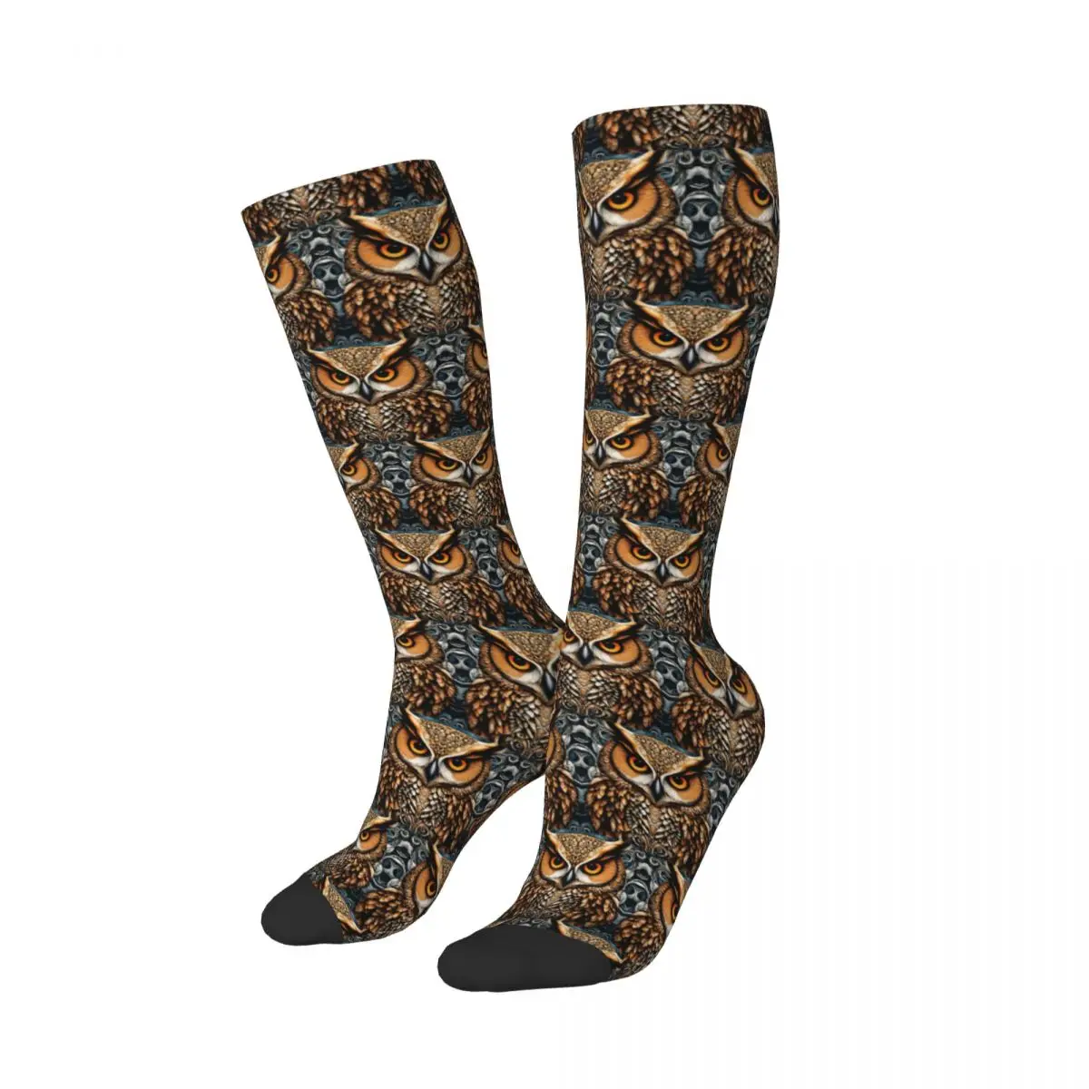 Owl Beliefs Print Socks Harajuku Stockings All Season Long Socks Accessories for Unisex Gifts