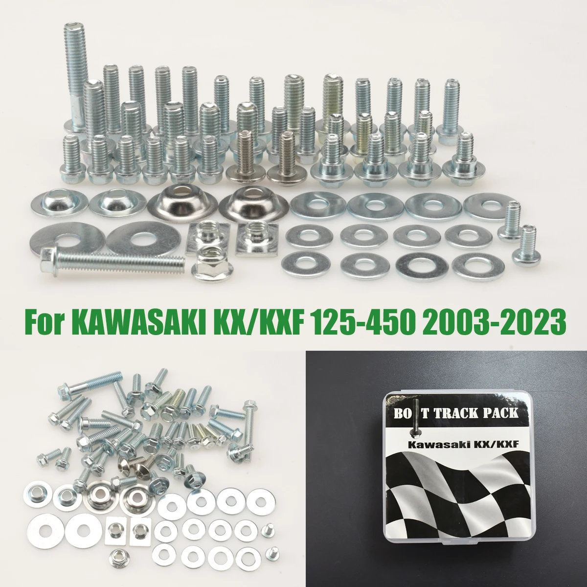For Kawasaki KX 250 450 250F 450F KX250 KX450 KX250F KX450F Enduro Dirt Pit Bike Motorcycles Fairing Fender Screw Bolt Kit Set