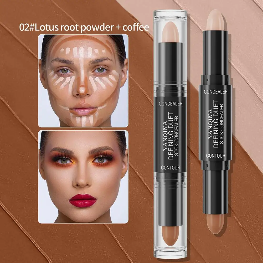 Double Ended Concealer Stick Contour Stick Face Foundation Cosmetic Makeup Cosmetics Contour Stick Concealer Corrector F4y3