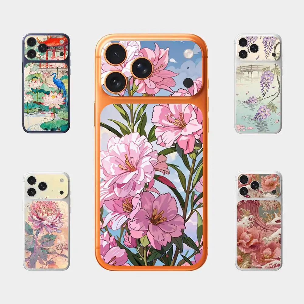 

Seasonal Flowers Back Cover Decal Protective Sticker For Iphone 17 Pro Max Skin Sticker Back Protective Decorative Stickers