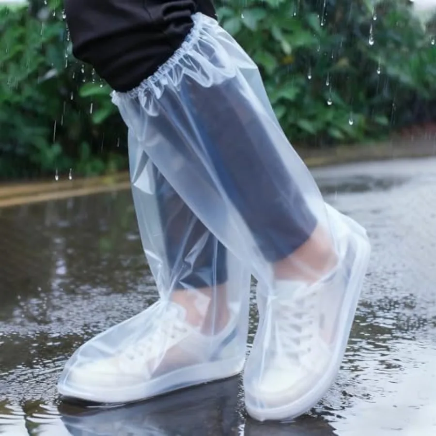 

20 PCS Waterproof Shoe Covers, Plastic Disposable Rain Shoe Covers for Men Women Outdoor Indoors, Water Proof Boot Covers, Clea