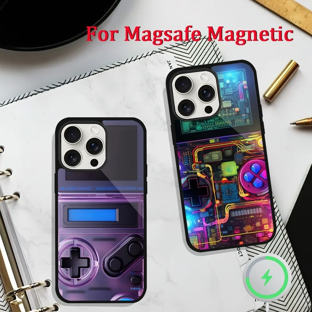 Gameboy Boy Game Phone Case For iPhone 11 13 12 14 15 Plus Max Pro Magsafe Magnetic Wireless Charging shell