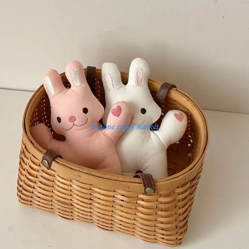 090B 8In 봉제 그림 장난감 토끼 인형에 대해 자고 아기 여자 친구 생일을위한 인형에 대한 대화 형 토끼 빨