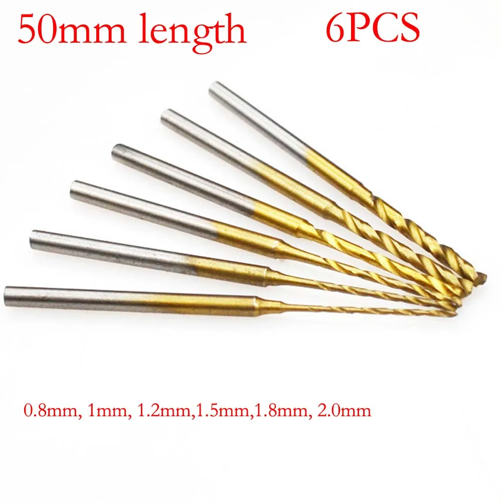 

Набор из 6 миниатюрных сверл 0.8-2 мм с хвостовиком 2.35 мм для гравировки и сверления отверстий, трехточечные сверла для деревообработки