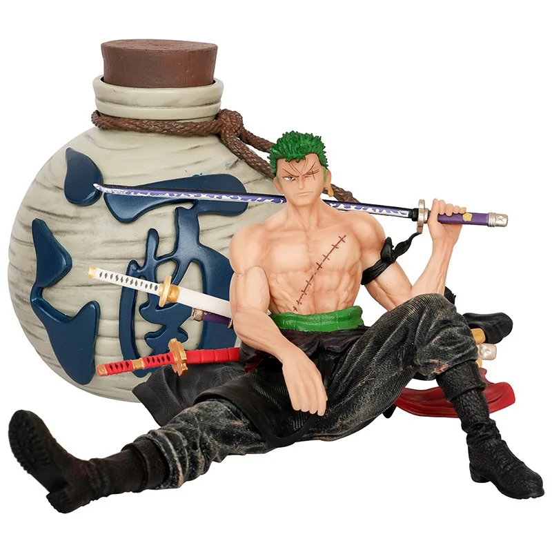 One Piece One Piece Anime Character Solon Sitting Posture Wine Pot Gk Solon Carrying Knife Figurine Anime Peripheral Doll Model