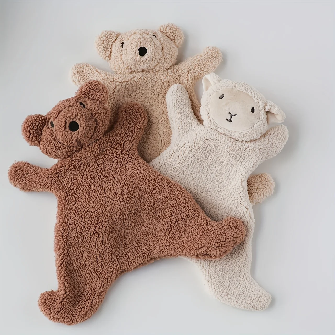 Nordic Style Cute Bear Plush Doll for Baby, Soft Stuffed Animal Toy, Newborn Gift & Christmas Present