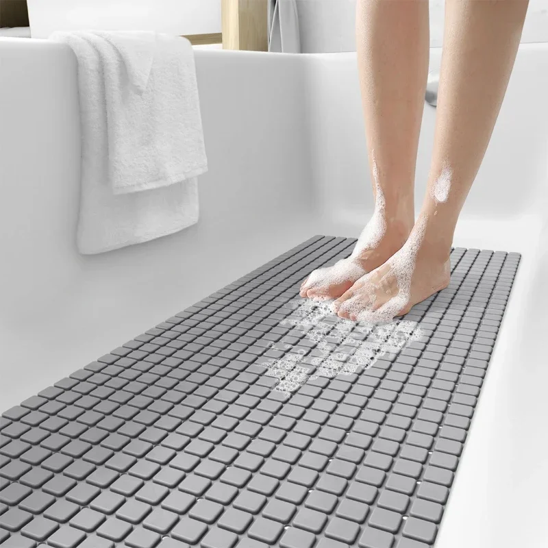 KAWAN Bathroom Non-slip Mat with Suction Cups Hollow Splicing Waterproof Mat Bathroom Toilet Bathroom Pool Kitchen Floor Mats