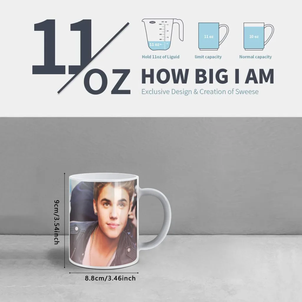 Custom-Justin-Bieber-Coffee Mugs Heat Color Changing Milk Tea Cup For Birthday Gifts Free shipping