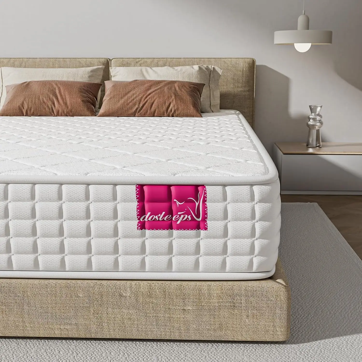 Single Mattress 3FT 9-Zone Pocket Sprung Mattress with Memory Foam and Tencel Fabric - Orthopaedic Mattress - Thickness