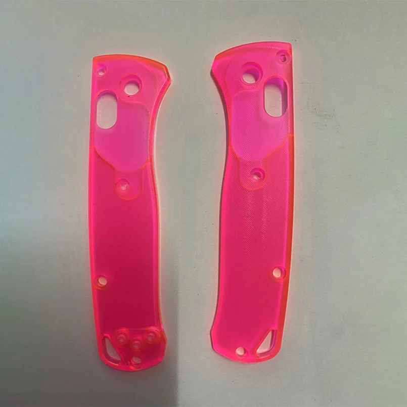 

Custom Rose Red Acrylic Grip Handle Scales For Genuine Benchmade Mini Bugout 533 Knives DIY Make Accessories Parts Patches