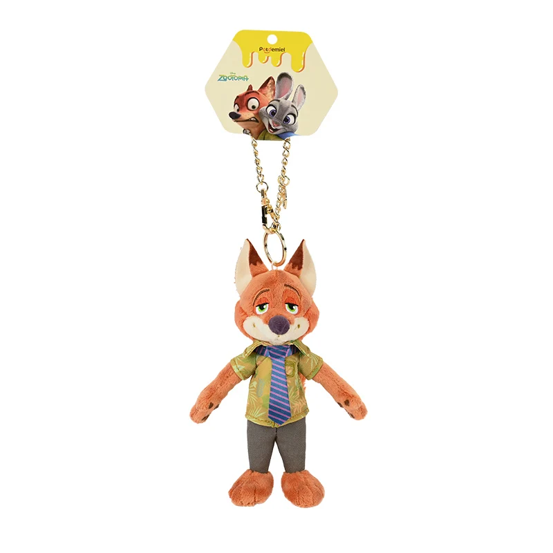Pendentif sac à dos Disney Zootopia Judy Nick 17cm, cadeau d'anniversaire, poupée, décoration porte-clés,