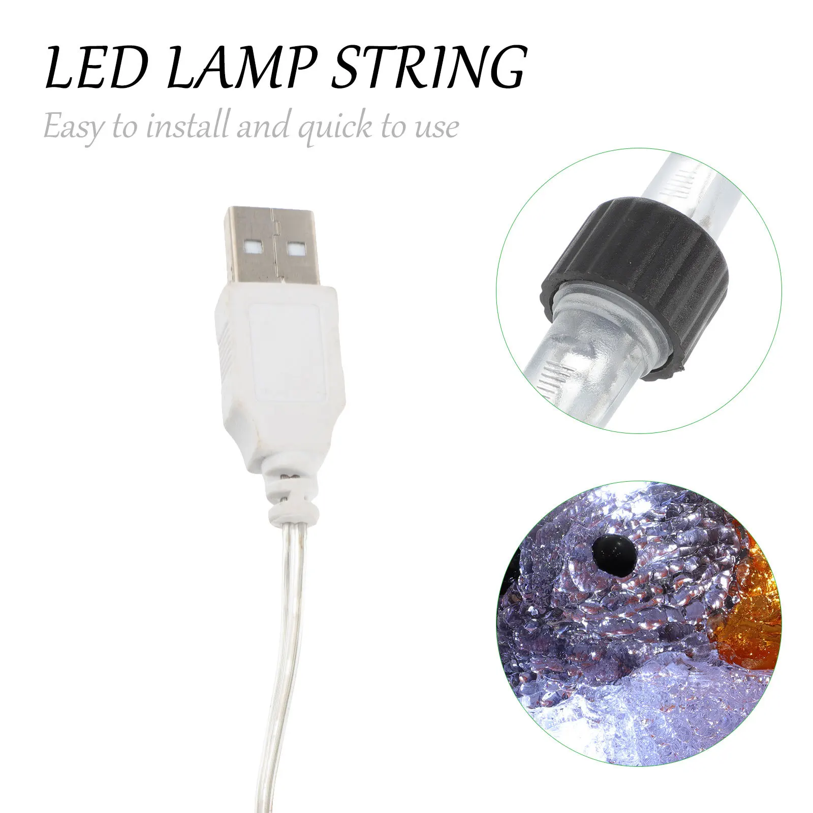 LED Bird String Light Robin Shape Solar Powered Outdoor String Lamp Festival Decoration Garden Balcony Warm