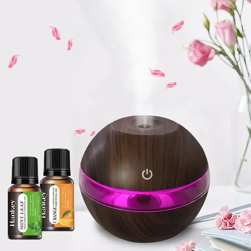 

Wood-Textured 2-in-1 Humidifier And Essential Oil Diffuser Smart Touch Panel Stylish Home Upgrade for Small Air Conditioning